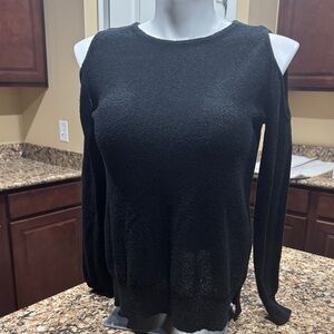 Chic Off-the-Shoulder Black Sweater